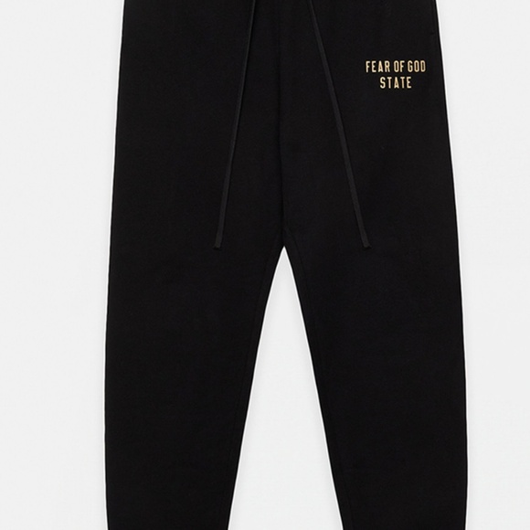 Fear of God Essentials Black Fleece Sweatpants Mens Medium - Picture 2 of 6